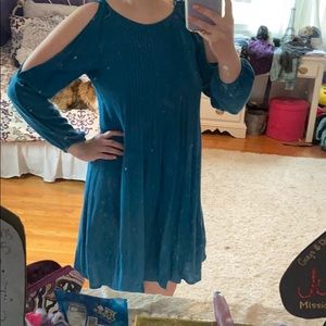 Teal Blue Flowing Dress